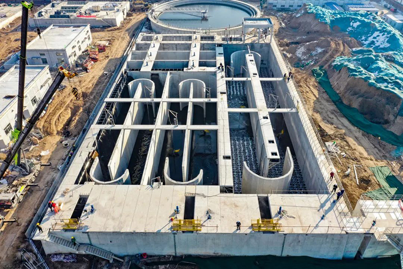 我省首座裝配式污水處理廠通水調(diào)試